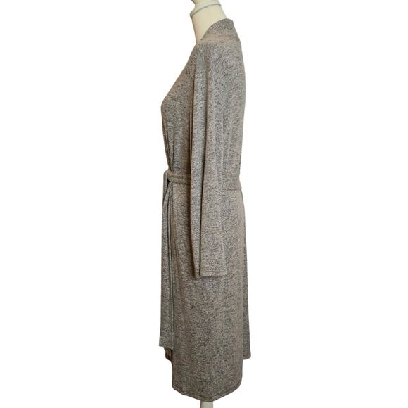Natori Heather Gray Soft Stretch Knit Robe Size S Loungewear Sleep Bath Comfy - Picture 3 of 11